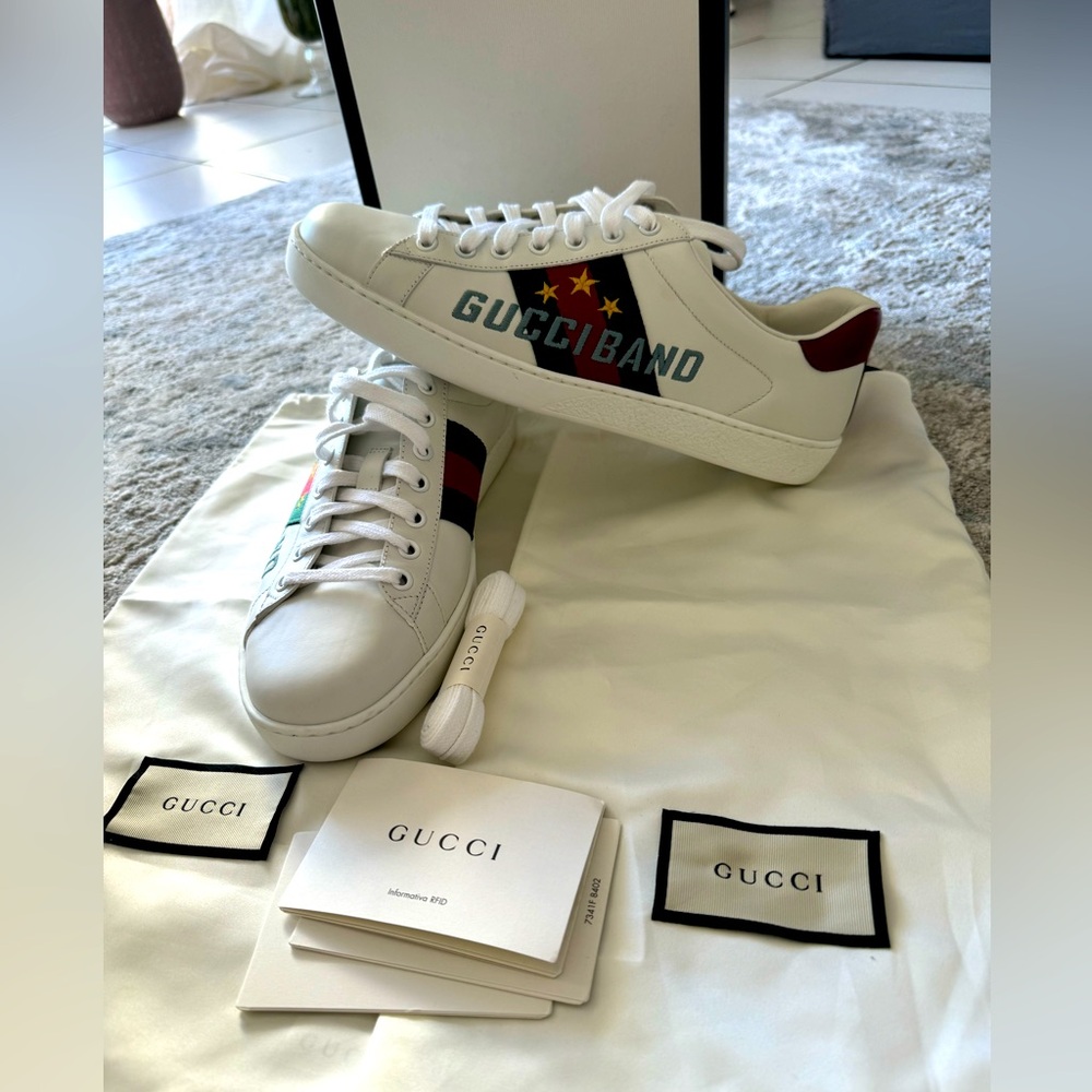 🔥ACE GUCCI BAND SNEAKERS 🔥 LOW TOP AUTHENTIC